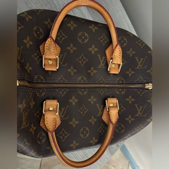 Vintage Monogram “Speedy 30” Leather/Canvas satchel - Picture 5 of 7